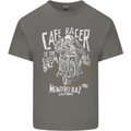 Cafe Racer Skull Motorcycle Biker Motorbike Kids T-Shirt Childrens Charcoal