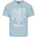 Cafe Racer Skull Motorcycle Biker Motorbike Kids T-Shirt Childrens Light Blue