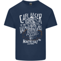 Cafe Racer Skull Motorcycle Biker Motorbike Kids T-Shirt Childrens Navy Blue