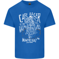 Cafe Racer Skull Motorcycle Biker Motorbike Kids T-Shirt Childrens Royal Blue