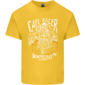 Cafe Racer Skull Motorcycle Biker Motorbike Kids T-Shirt Childrens Yellow
