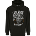 Cafe Racer Skull Motorcycle Biker Motorbike Mens 80% Cotton Hoodie Black