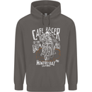 Cafe Racer Skull Motorcycle Biker Motorbike Mens 80% Cotton Hoodie Charcoal