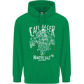 Cafe Racer Skull Motorcycle Biker Motorbike Mens 80% Cotton Hoodie Irish Green