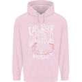 Cafe Racer Skull Motorcycle Biker Motorbike Mens 80% Cotton Hoodie Light Pink
