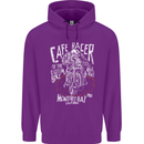 Cafe Racer Skull Motorcycle Biker Motorbike Mens 80% Cotton Hoodie Purple