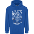 Cafe Racer Skull Motorcycle Biker Motorbike Mens 80% Cotton Hoodie Royal Blue