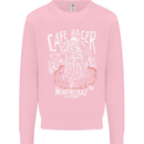 Cafe Racer Skull Motorcycle Biker Motorbike Mens Sweatshirt Jumper Light Pink