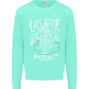 Cafe Racer Skull Motorcycle Biker Motorbike Mens Sweatshirt Jumper Peppermint