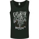 Cafe Racer Skull Motorcycle Biker Motorbike Mens Vest Tank Top Black