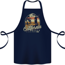 California Beach Surfing Surf Surfer Cotton Apron 100% Organic Navy Blue