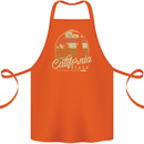 California Beach Surfing Surf Surfer Cotton Apron 100% Organic Orange