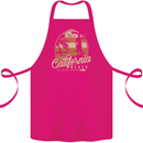 California Beach Surfing Surf Surfer Cotton Apron 100% Organic Pink