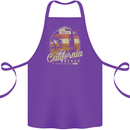 California Beach Surfing Surf Surfer Cotton Apron 100% Organic Purple