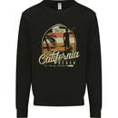 California Beach Surfing Surf Surfer Kids Sweatshirt Jumper Black