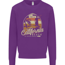 California Beach Surfing Surf Surfer Kids Sweatshirt Jumper Purple