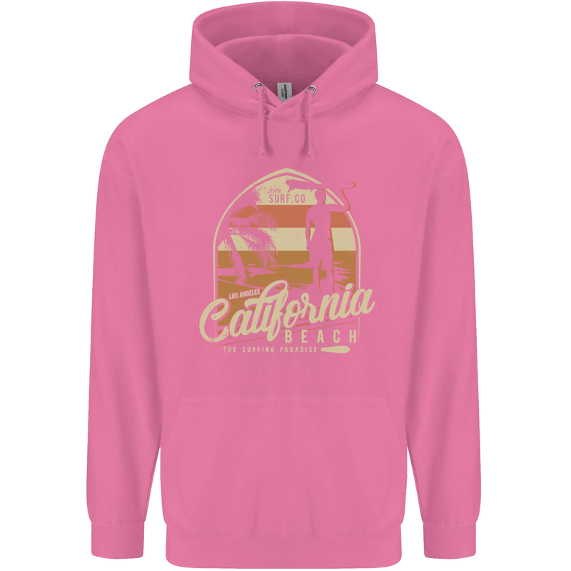 California Beach Surfing Surf Surfer Mens 80% Cotton Hoodie Azelea