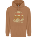 California Beach Surfing Surf Surfer Mens 80% Cotton Hoodie Caramel Latte