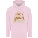 California Beach Surfing Surf Surfer Mens 80% Cotton Hoodie Light Pink