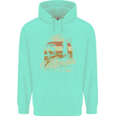 California Beach Surfing Surf Surfer Mens 80% Cotton Hoodie Peppermint