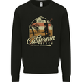 California Beach Surfing Surf Surfer Mens Sweatshirt Jumper Black