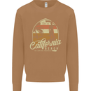 California Beach Surfing Surf Surfer Mens Sweatshirt Jumper Caramel Latte
