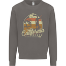 California Beach Surfing Surf Surfer Mens Sweatshirt Jumper Charcoal