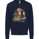 California Beach Surfing Surf Surfer Mens Sweatshirt Jumper Navy Blue