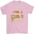California Beach Surfing Surf Surfer Mens T-Shirt Cotton Gildan Light Pink