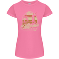California Beach Surfing Surf Surfer Womens Petite Cut T-Shirt Azalea