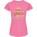 California Beach Surfing Surf Surfer Womens Petite Cut T-Shirt Azalea