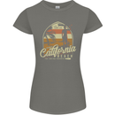 California Beach Surfing Surf Surfer Womens Petite Cut T-Shirt Charcoal