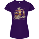California Beach Surfing Surf Surfer Womens Petite Cut T-Shirt Purple