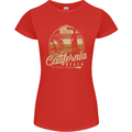California Beach Surfing Surf Surfer Womens Petite Cut T-Shirt Red