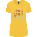 California Beach Surfing Surf Surfer Womens Wider Cut T-Shirt Yellow