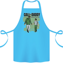 Call of Daddy Funny Parody Father's Day Dad Cotton Apron 100% Organic Turquoise