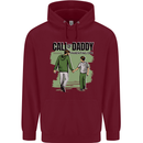 Call of Daddy Funny Parody Father's Day Dad Mens 80% Cotton Hoodie Maroon