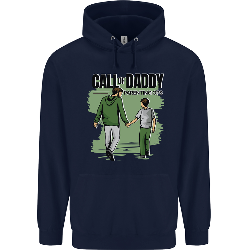 Call of Daddy Funny Parody Father's Day Dad Mens 80% Cotton Hoodie Navy Blue
