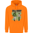 Call of Daddy Funny Parody Father's Day Dad Mens 80% Cotton Hoodie Orange