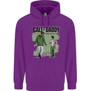 Call of Daddy Funny Parody Father's Day Dad Mens 80% Cotton Hoodie Purple