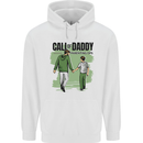Call of Daddy Funny Parody Father's Day Dad Mens 80% Cotton Hoodie White