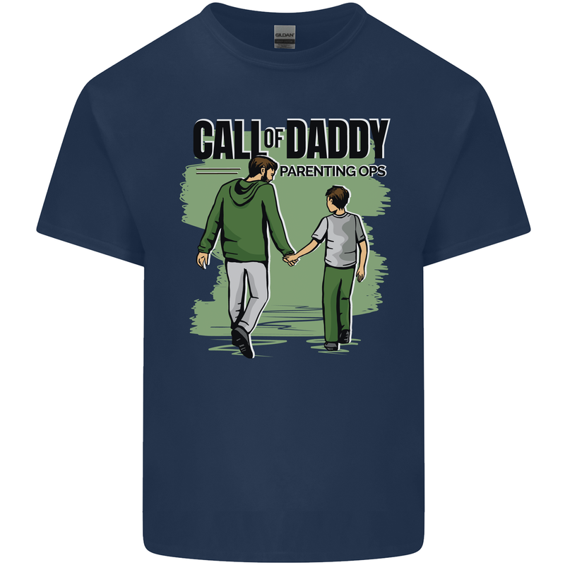 Call of Daddy Funny Parody Father's Day Dad Mens Cotton T-Shirt Tee Top Navy Blue
