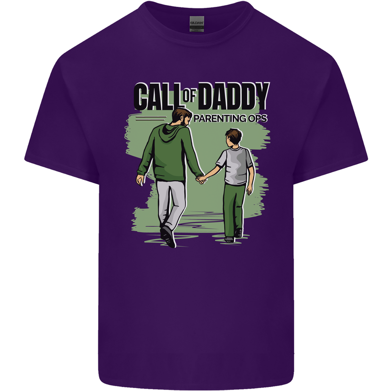 Call of Daddy Funny Parody Father's Day Dad Mens Cotton T-Shirt Tee Top Purple