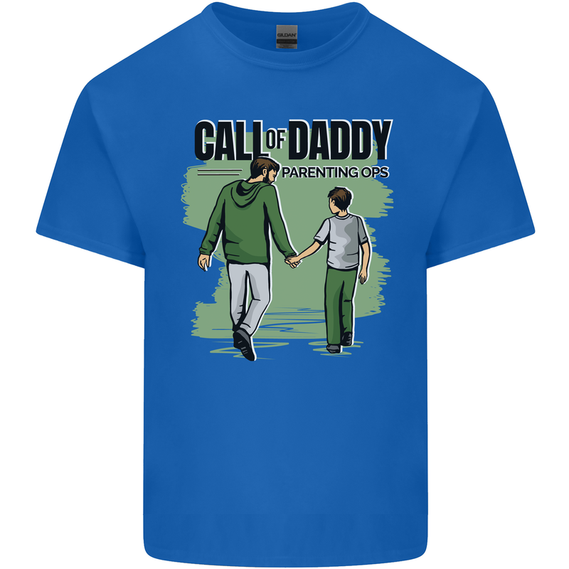 Call of Daddy Funny Parody Father's Day Dad Mens Cotton T-Shirt Tee Top Royal Blue