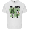 Call of Daddy Funny Parody Father's Day Dad Mens Cotton T-Shirt Tee Top White