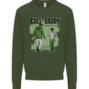 Call of Daddy Funny Parody Father's Day Dad Mens Sweatshirt Jumper Forest Green