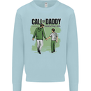 Call of Daddy Funny Parody Father's Day Dad Mens Sweatshirt Jumper Light Blue