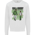 Call of Daddy Funny Parody Father's Day Dad Mens Sweatshirt Jumper White