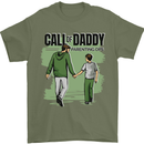 Call of Daddy Funny Parody Father's Day Dad Mens T-Shirt Cotton Gildan Military Green