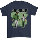 Call of Daddy Funny Parody Father's Day Dad Mens T-Shirt Cotton Gildan Navy Blue